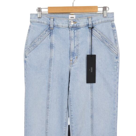 NWT Edwin Marli High-Rise Straight Leg Denim Jean In Harbour Light Blue Size 29 - Picture 3 of 6